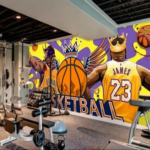 Basket-ball fitness <span class=keywords><strong>papier</strong></span> <span class=keywords><strong>peint</strong></span> peler et coller murale photos mur art - Product Image 5