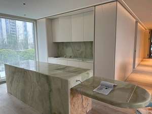 LX Luxury Modern Home Bar Countertop Design Natural Green Onyx Marble Island Covering Kitchen Decoration - Product Image 3