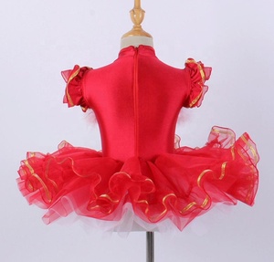 Robe de danse de scène pour filles <span class=keywords><strong>pas</strong></span> chère, costumes de danse de style <span class=keywords><strong>chinois</strong></span>, tutu de danse rouge pour ballerine - Product Image 2