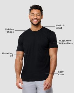 Bán Buôn Người Đàn Ông Của Cổ Điển Bông T-Shirts Rắn Ngắn Tay Áo Crew Cổ Mềm Được Trang Bị 180 Gram Vải Dệt Kim Tươi Phong Cách Giản Dị - Product Image 2