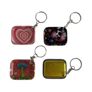 Llavero de Metal Personalizado al por Mayor con Logotipo, Mini Bandeja Enrollable Rectangular para Fumar, Regalo, Porta Llaves, Llavero de Metal, Chaveiro - Product Image 1