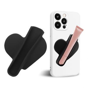 Mobile Phone Holder Portable Lipstick Lipstick Lazy Holder love Phone case Adhesive Silicone Holder - Product Image 1
