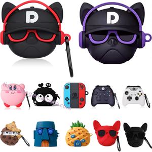 Funda Protectora de Goma y Silicona con Diseño de Dibujos Animados 3D <span class=keywords><strong>para</strong></span> Auriculares Inalámbricos <span class=keywords><strong>Airpods</strong></span> Pro y <span class=keywords><strong>Airpods</strong></span> Pro 2 - Product Image 1