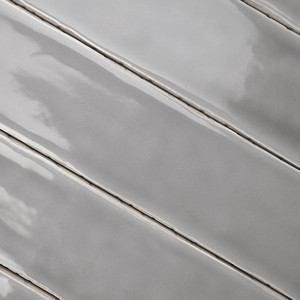 Carreaux Creta 25 gris brillant 5x25 cm bords irréguliers épaisseur 9 mm - Product Image 4