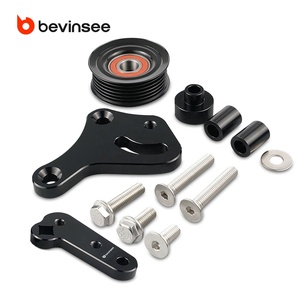 Bevinsee cho Chevy Camaro <span class=keywords><strong>LS1</strong></span> <span class=keywords><strong>Crank</strong></span> ròng rọc nhôm nhãn hiệu LS vành đai tensioner với ròng rọc - Product Image 2