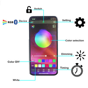 Phares LED RGB 45W avec contrôle APP BT, ampoules antibrouillard H8 H9 H11 et ballast - Product Image 2