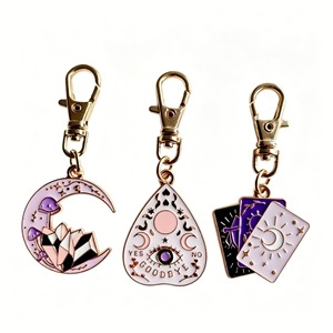 Magical Sun and Moon Keychain Set Alloy Metal Clasp Suitable for <strong>Key</strong> <strong>Rings</strong> <strong>Bags</strong> and Wallets Women's Fashion Additions - Product Image 1