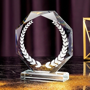 Trofeo in Cristallo, Medaglia Creativa, Premio Impermeabile Lucidato con Incisione Laser, Targa per Cerimonia Annuale del Dipendente d'Annno - Product Image 4