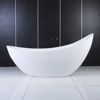 Baignoire en pierre artificielle, tapis de Surface robuste, moderne, nouveau Design, en acrylique blanc autoportant, pierre artificielle, offre spéciale