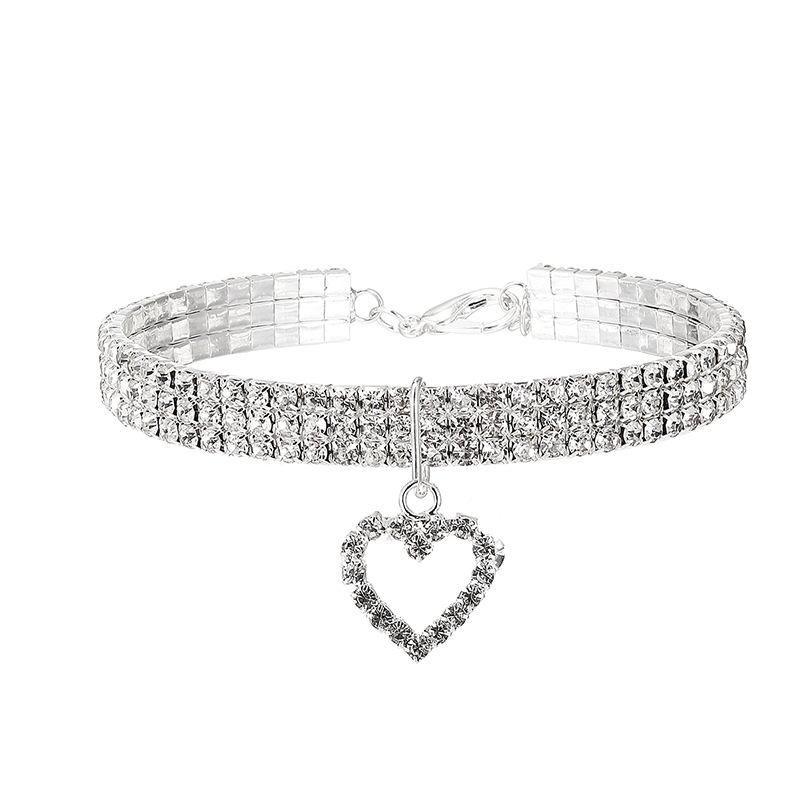 Fashionable Hot Selling Pet Accessories Cat Collar With Crystal Shinning Decoration For Pet Cat Dog