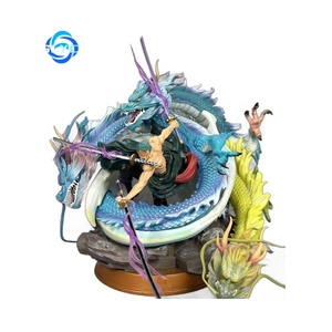 35cm uno <span class=keywords><strong>Zoro</strong></span> <span class=keywords><strong>Roronoa</strong></span> tre draghi perla nera gigante Tornado GK statua figura da collezione - Product Image 1