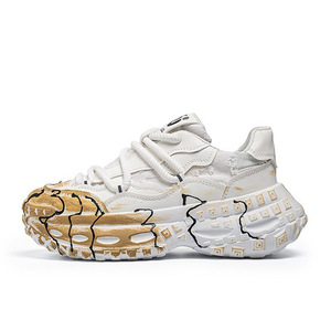 <span class=keywords><strong>Scarpe</strong></span> Sportive e Casual da Uomo con <span class=keywords><strong>Suola</strong></span> Rialzata Spessa, Nuova Rete Traspirante con Chiusura a Lacci per l'Estate - Product Image 5