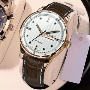 Nouvelle montre analogique à quartz de luxe pour homme, grand cadran décontracté, en acier inoxydable, étanche, cadran de 40 mm, bracelet de 20 mm, fermoir papillon - Product Image 3