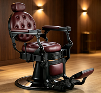 Fauteuil de barbier pivotant et inclinable hydraulique pour salon de coiffure, coupe de cheveux, rasage de barbe, mobilier de salon de beauté