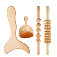 Outils de massage en bois pour sculpter le corps, bâton roulant, kit de thérapie en bois colombien, certifié CE, marque Onumall, logo personnalisé