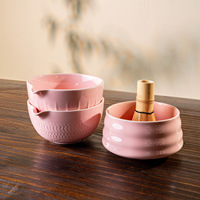 Astief Wholesale - Thé matcha traditionnel pour cérémonie - Outils et accessoires matcha personnalisés - Ensemble de bols à matcha en céramique rose