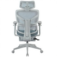 Chaise de bureau moderne Henglin en maille avec soutien lombaire, design ergonomique, dossier réglable et base coulissante pour la maison/le bureau
