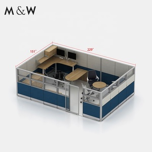 M & W Mỹ ngân hàng dự án Phật Sơn đồ nội thất gỗ L hình dạng văn phòng cubicle Máy Trạm - Product Image 4