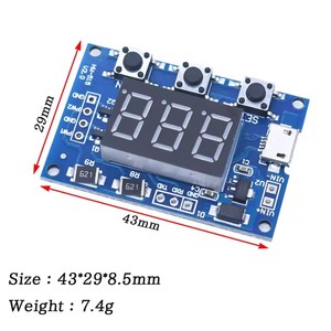 Générateur de signal PWM réglable 2 canaux Micro USB DC, module de fréquence d'impulsion à cycle de travail, affichage numérique LED, tube, DC 5V 12V 24V DIY - Product Image 5