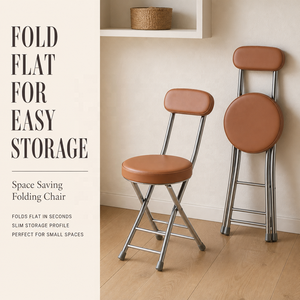 Sedia Pieghevole in Metallo con Seduta in PU dal Design Moderno, con Cuscino Spesso, <span class=keywords><strong>per</strong></span> Interni ed Esterni, Arredamento <span class=keywords><strong>per</strong></span> <span class=keywords><strong>Soggiorno</strong></span> - Product Image 3