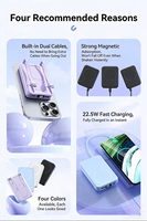 Chargeur portable ultra fin, mini, magnétique, sans fil, charge rapide PD20W, batterie externe, chargeur rapide, power bank 10000mah