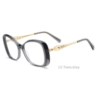 Montures de lunettes optiques carrées surdimensionnées pour femmes, en acétate, avec des lunettes de vue carrées en acétate