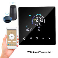 Termostato Inteligente WiFi para Habitación, Control Remoto por Aplicación Tuya, Programación Semanal de 6 Periodos, Panel Táctil, Montaje de 86 mm, Calefacción por Suelo Radiante Eléctrica para Hotel