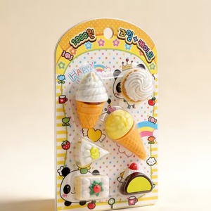Útiles Escolares de Moda, Goma de Borrar de TPR/PVC Suave con Forma de Postre, Personajes de Comida, Papelería Escolar Kawaii para Niños, Lápiz de Goma Creativo y Bonito - Product Image 4