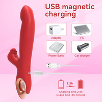 Weiblicher Masturbator mit Stoß- und Rotationsfunktion, Dildo-Vibrator zur Klitoris-Stimulation, Rabbit-Vibrator für G-Punkt, Erwachsenen-Sexspielzeug für Frauen, USB-betrieben