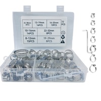 Kit de 72 colliers de serrage réglables en acier inoxydable 8-38 mm, assortiment de pinces à vis sans fin pour tuyaux