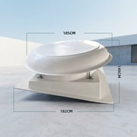 Ventilateur de toit en PRV anti-corrosion, type électrique, pour usine et atelier, avec fonction d'extraction d'air, personnalisation ODM disponible