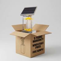 Piège à insectes solaire lumineux avec panneau à 45 degrés, tube UV, boîtier en aluminium, anti-moustiques, anti-mouches, anti-insectes, indice de protection IP65, pour rizières et vergers, écologique