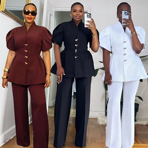 批发2025夏季新款时尚优雅气质通勤纯色修身立筒透气环保长裤简约 - Product Image 1