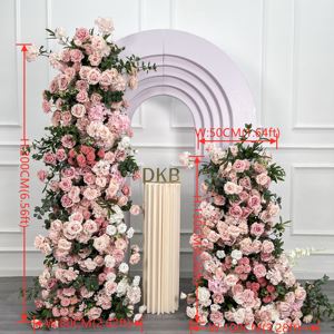 Hot Sale <strong>Spring</strong> Pink Flower Arrangements Wedding <strong>Decoration</strong> 5d Pink Rose Flowers and Plants Artificial Flowers Backdrop Set - Product Image 2