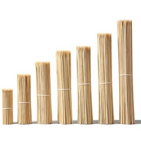 Brochettes en bambou parfumées jetables, 100% écologiques, 3,0 mm*15 cm/18 cm/20 cm/23 cm, usage commercial pour barbecue grillé
