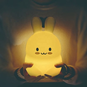 Kid Room Trẻ Em Phòng Ngủ Bé Nightlight Dễ Thương Phim Hoạt Hình Động Vật Thỏ Silicon Ngủ Led USB Night <span class=keywords><strong>Lamp</strong></span> Ánh Sáng Cho Trẻ Em - Product Image 5