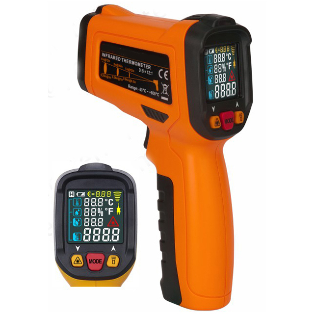 Digital Multifunction Infrared Thermometer with Moisture Measurement Temperature Instruments Product