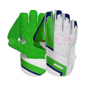 Guantes de mantenimiento de wicket de cuero real a prueba de golpes pulgar duro guantes de mantenimiento cómodos Cricket Wear Keeper guantes para hombres - Product Image 1