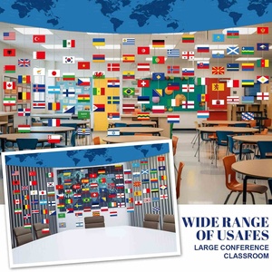 Bandiera della mappa <span class=keywords><strong>del</strong></span> <span class=keywords><strong>mondo</strong></span> di pavese <span class=keywords><strong>del</strong></span> paese con decorazione a un lato o doppio lato con bandiera di stringa - Product Image 5
