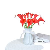 Mini Fleur Artificielle Lotus Fer à Cheval en PU, toucher réel, pour décoration saisonnière et bouquet de décoration intérieure