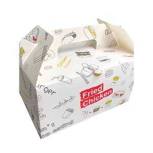 Boîte en papier écologique réutilisable pour <span class=keywords><strong>poulet</strong></span> frit coréen à emporter, fabriquée à partir de matériaux recyclés, résistante à l'huile, pour snacks, double portion de <span class=keywords><strong>poulet</strong></span> entier - Product Image 1