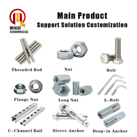 New Hardware Masonry Screw Carbon Steel Hexagonal Self-cutting Anchor Bolts Concrete Flange Head Self-tapping 10MM Blue-White