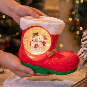 Creative New Christmas <b>Boots</b> Music Lights Christmas Decoration Gifts Crafts Music <b>Box</b> Crystal Christmas Snowball Gift - Product Image 4
