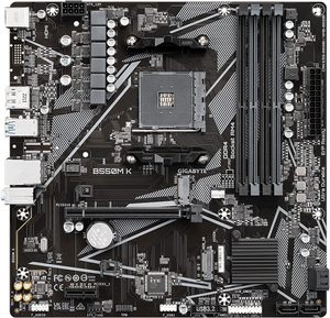 เมนบอร์ด New B550M K AM4 Micro-ATX สำหรับซีพียู 5000/4000/3000 DDR4 3+3 เฟส 2X M.2 PCIe 4.0 USB 3.2 Gen 1 Q-Flash - Product Image 3