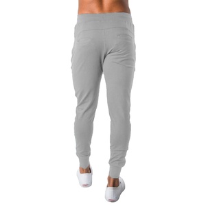 Pantalon de jogging décontracté pour homme, coupe ajustée, taille mi-haute, devant plissé, cordon de serrage à la cheville, extensible dans les quatre sens, uni, teint, respirant - Product Image 3