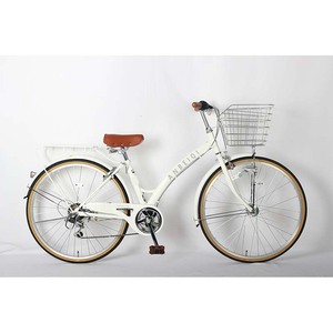 Vélo <span class=keywords><strong>de</strong></span> ville vintage 26 pouces avec cadre en acier carbone, 6 vitesses, <span class=keywords><strong>selle</strong></span> confortable <span class=keywords><strong>pour</strong></span> femmes - Product Image 4