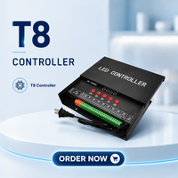 Controlador de Tiras LED RGB T8-1000AC, Programable, Direccionable, para Publicidad, con Tarjeta SD, Regulador de Intensidad