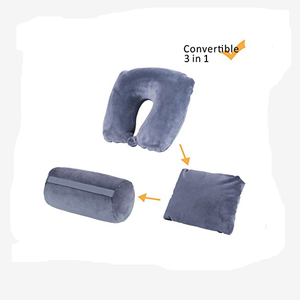 3 en 1 viaje cuello suave almohada microperlas multifuncional almohada de viaje - Product Image 1