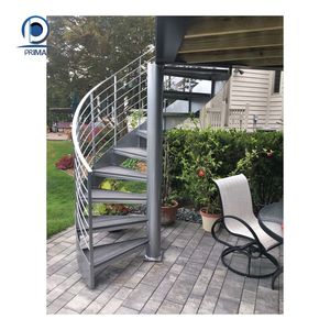 Escalera de Caracol de Acero Duradero <span class=keywords><strong>Prima</strong></span> con Diseño Curvo para Uso Interior o Exterior, Resistente a la Oxidación, Galvanizada, para Proyectos del Hogar - Product Image 5