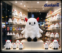 Peluche personnalisée en forme de fantôme, jouet en peluche doux et mignon en forme d'esprit diabolique pour cadeau de vacances, OEM ODM, jouet en peluche personnalisé